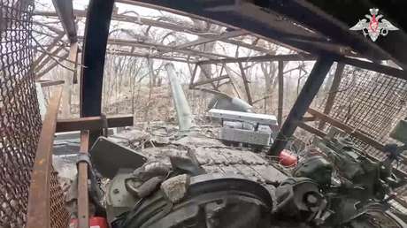 VIDEO: Tanque ruso acaba con posiciones ucranianas