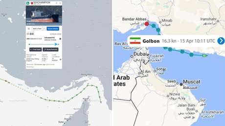 Difunden imágenes de barcos que desafían el bloqueo naval en el estrecho de Ormuz