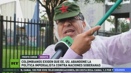 Colombianos exigen que EE.UU. ponga fin a su política imperialista contra naciones soberanas