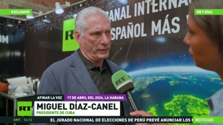 Miguel Díaz-Canel visitó el estand de RT en el V Coloquio Internacional Patria y ofreció una entrevista exclusiva 