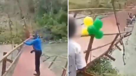 VIDEO: Se derrumba en Latinoamérica un puente al poco de ser inaugurado y deja heridos