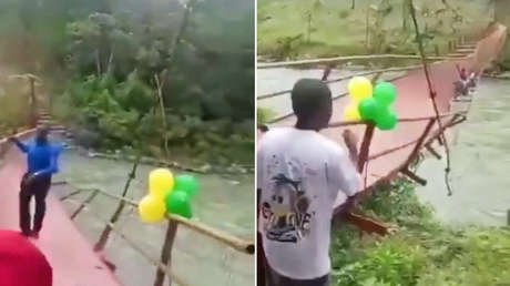 VIDEO: Se derrumba en Latinoamérica un puente al poco de ser inaugurado y deja heridos