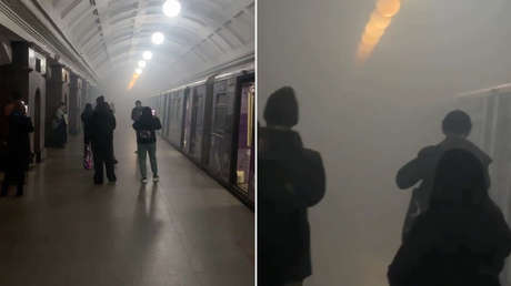 VIDEOS: Estación de metro en Moscú se llena de humo y evacúan a pasajeros por el túnel