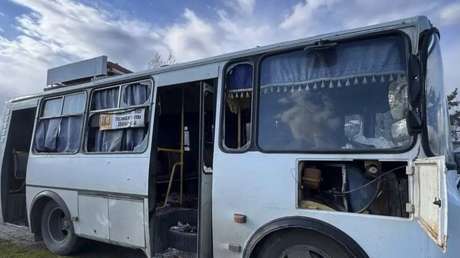 Ucrania ataca un autobús de pasajeros en Rusia