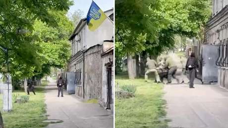 VIDEO: Reclutadores ucranianos sacan a un hombre de su casa a la fuerza