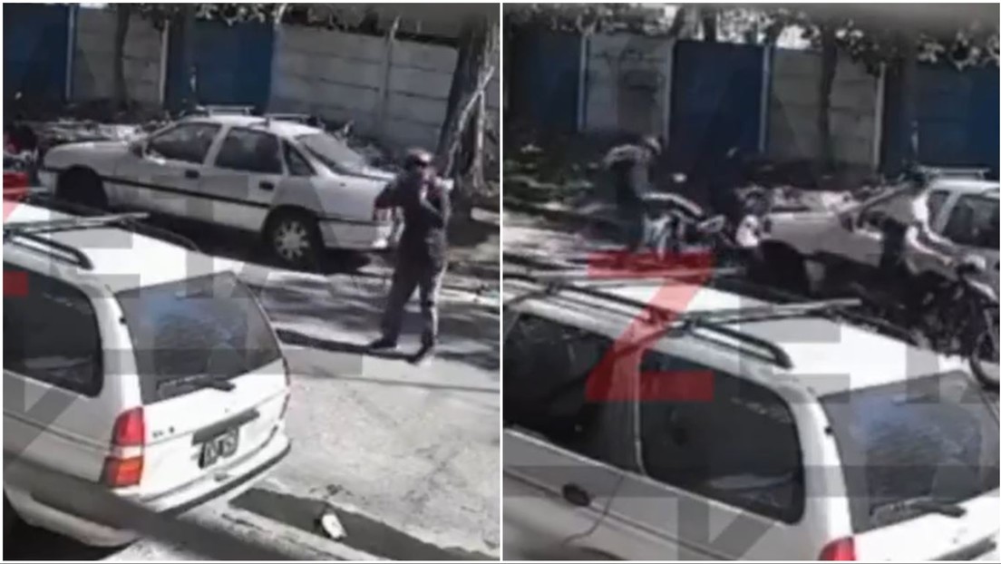 VIDEO: Una valiente motociclista frustra un robo defendiéndose a patadas