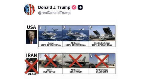 Trump saca pecho de su bravata antiiraní con una FOTO