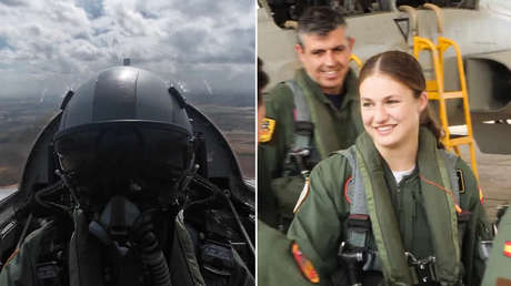 VIDEO: La princesa Leonor de España pilota un avión de combate