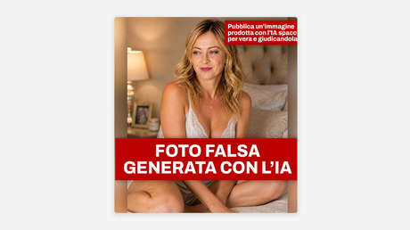 Meloni publica una imagen suya en lencería creada con IA por esta razón