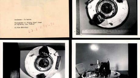 FOTO: Misterioso objeto de archivos ovni con la inscripción "Rusia"