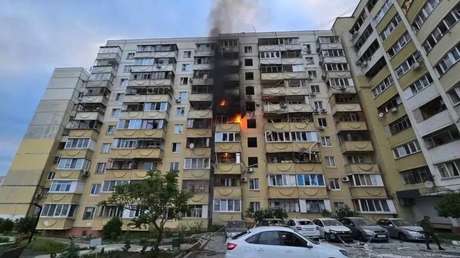 Dron ucraniano ataca un edificio residencial en Rusia
