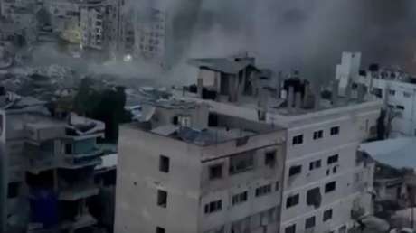 VIDEO: Israel bombardea un edificio residencial en Gaza para atacar a un comandante de Hamás