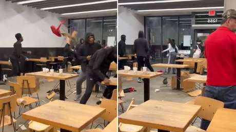 VIDEOS: Vuelan sillas y golpes durante pelea de adolescentes en un restaurante de EE.UU.